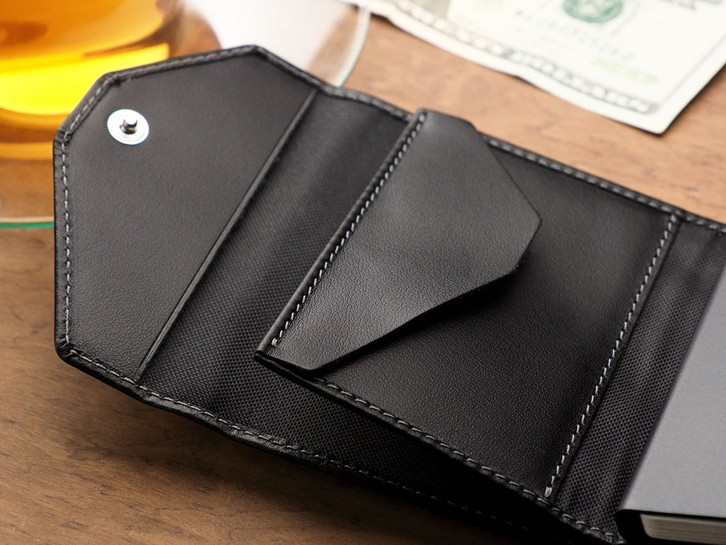 Porte-cartes Porter noir cuir Italie