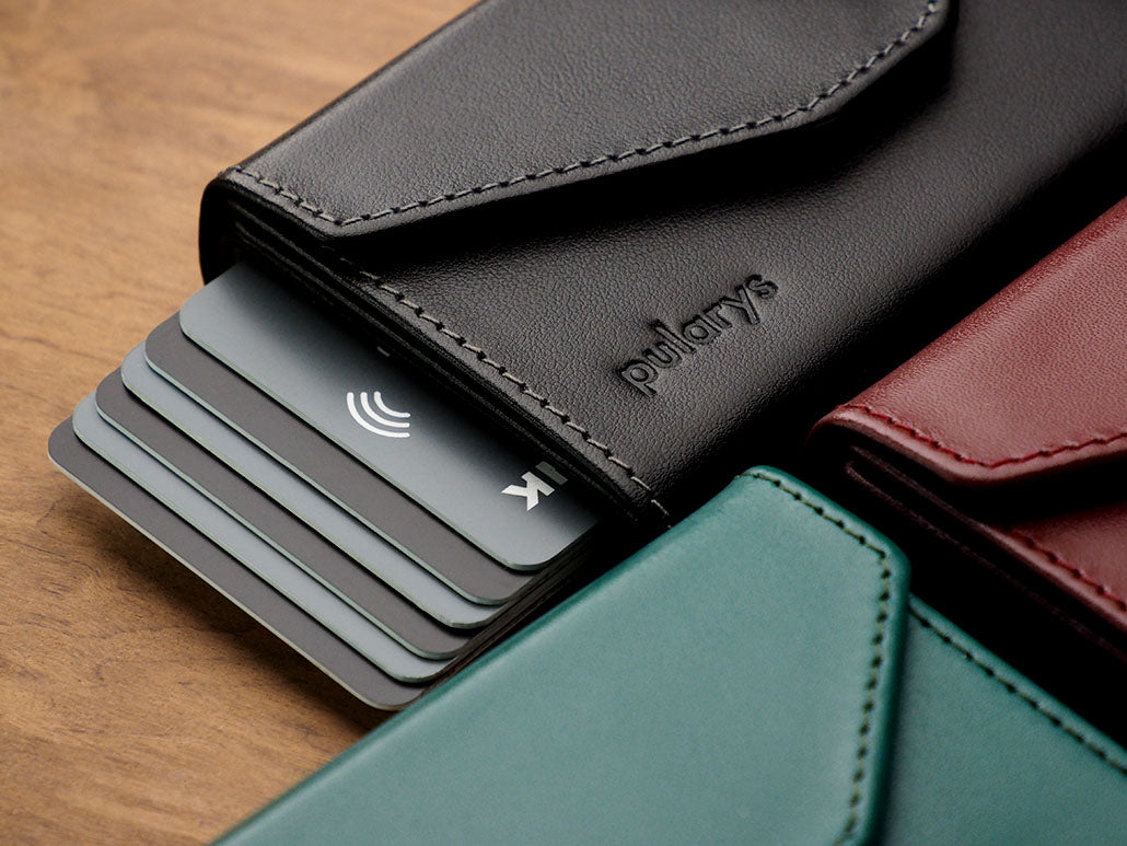 Porte-cartes Porter noir cuir Italie
