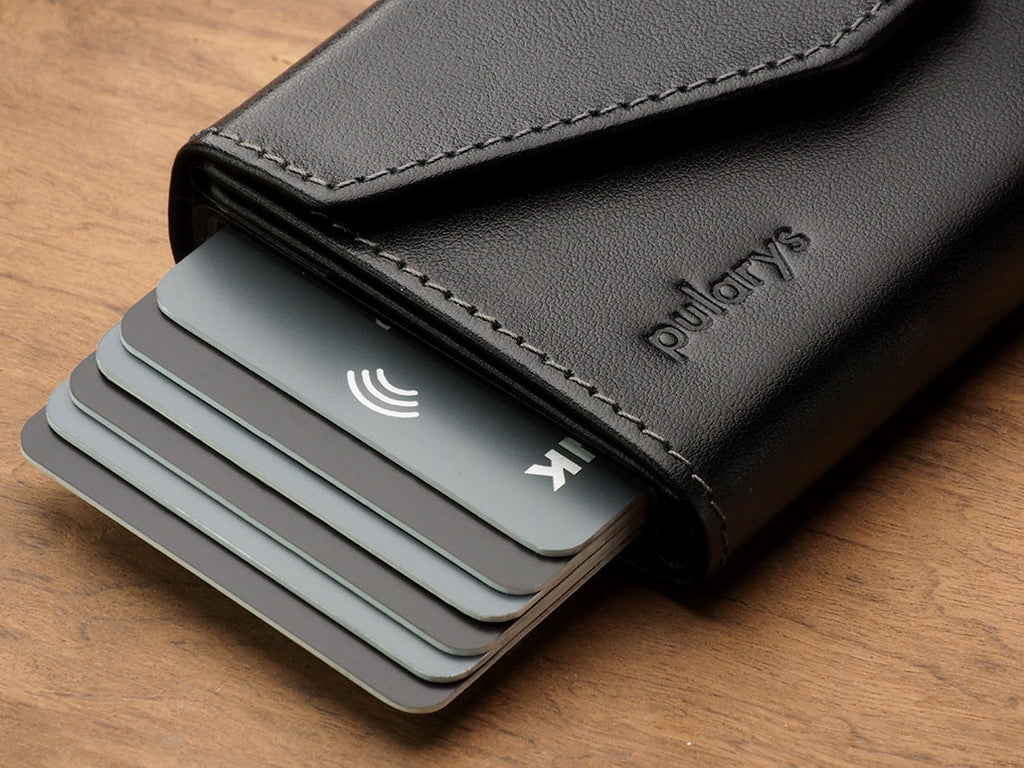 Porte-cartes Porter noir cuir Italie